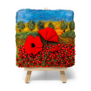 Poppies at Sunrise, Needle Felting Kit