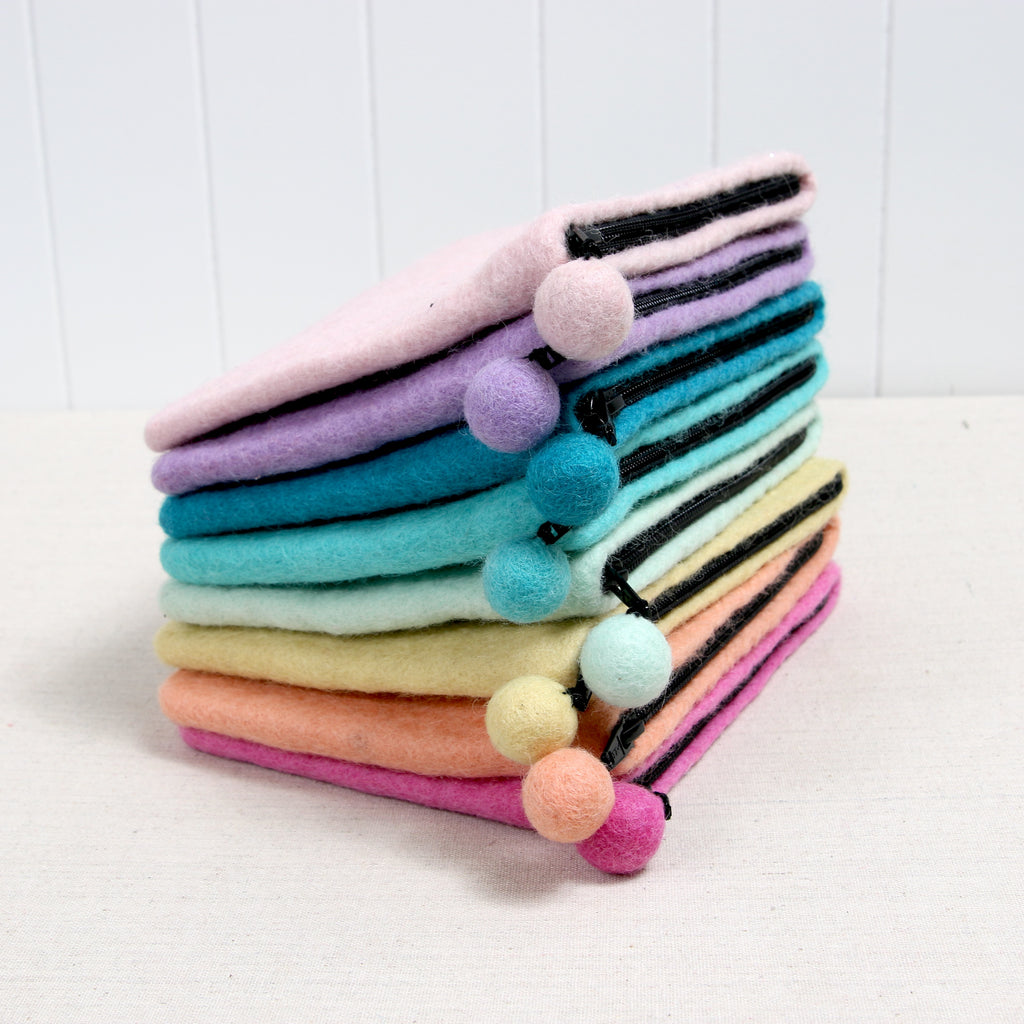 Felted Zipper Pouch