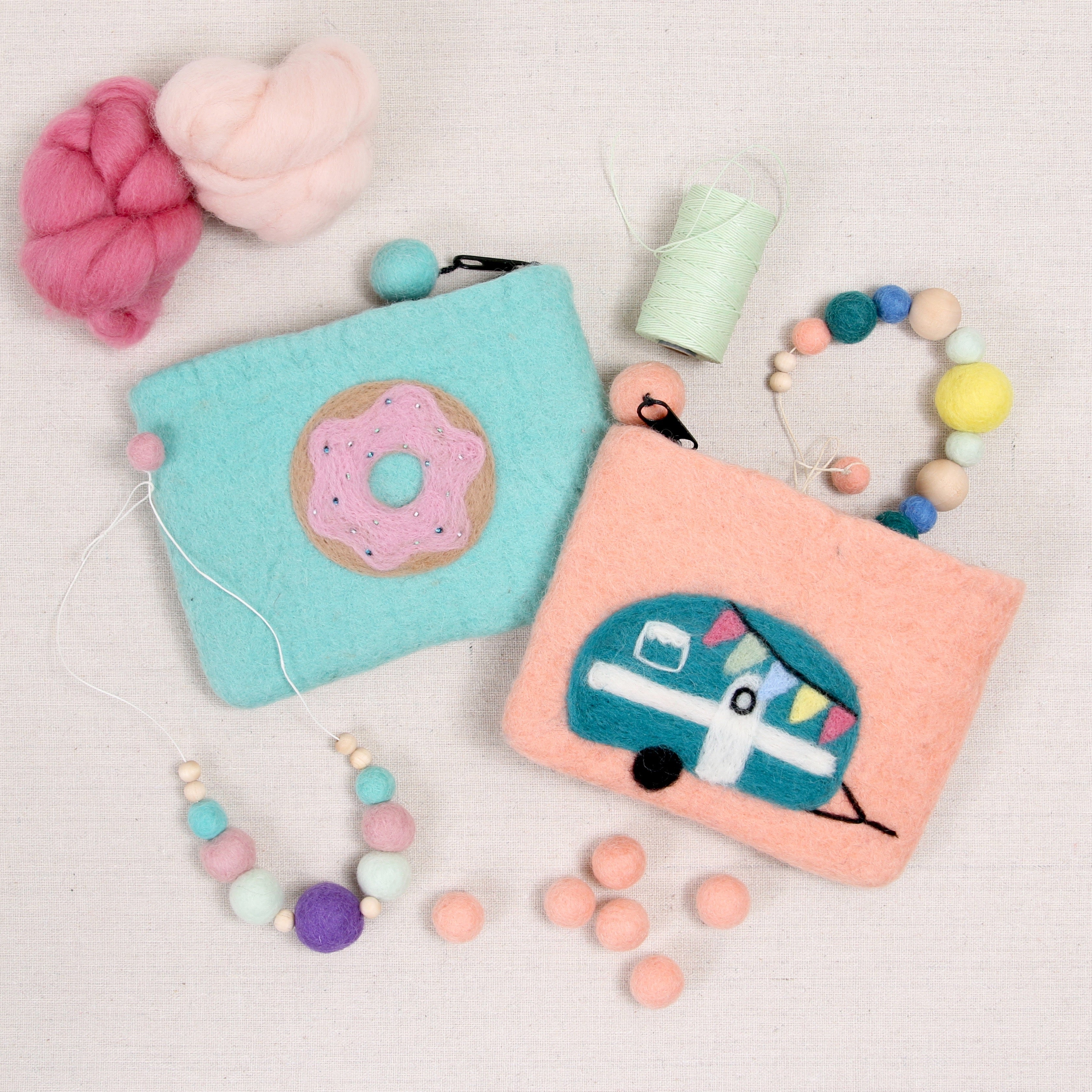 Felted Zipper Pouch