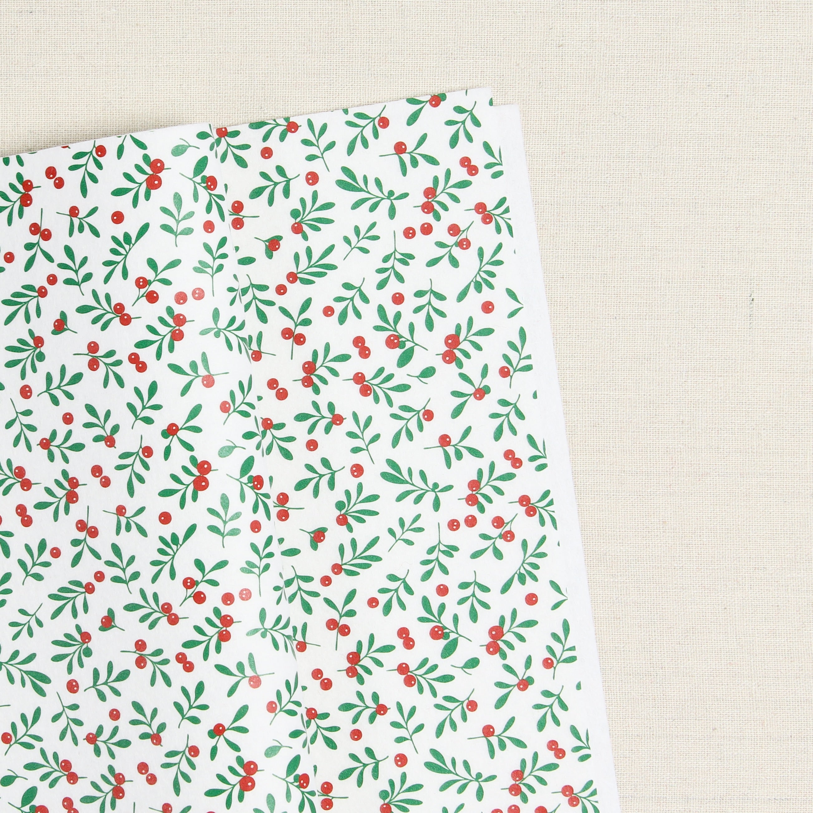 Mistletoe Printed Felt, White