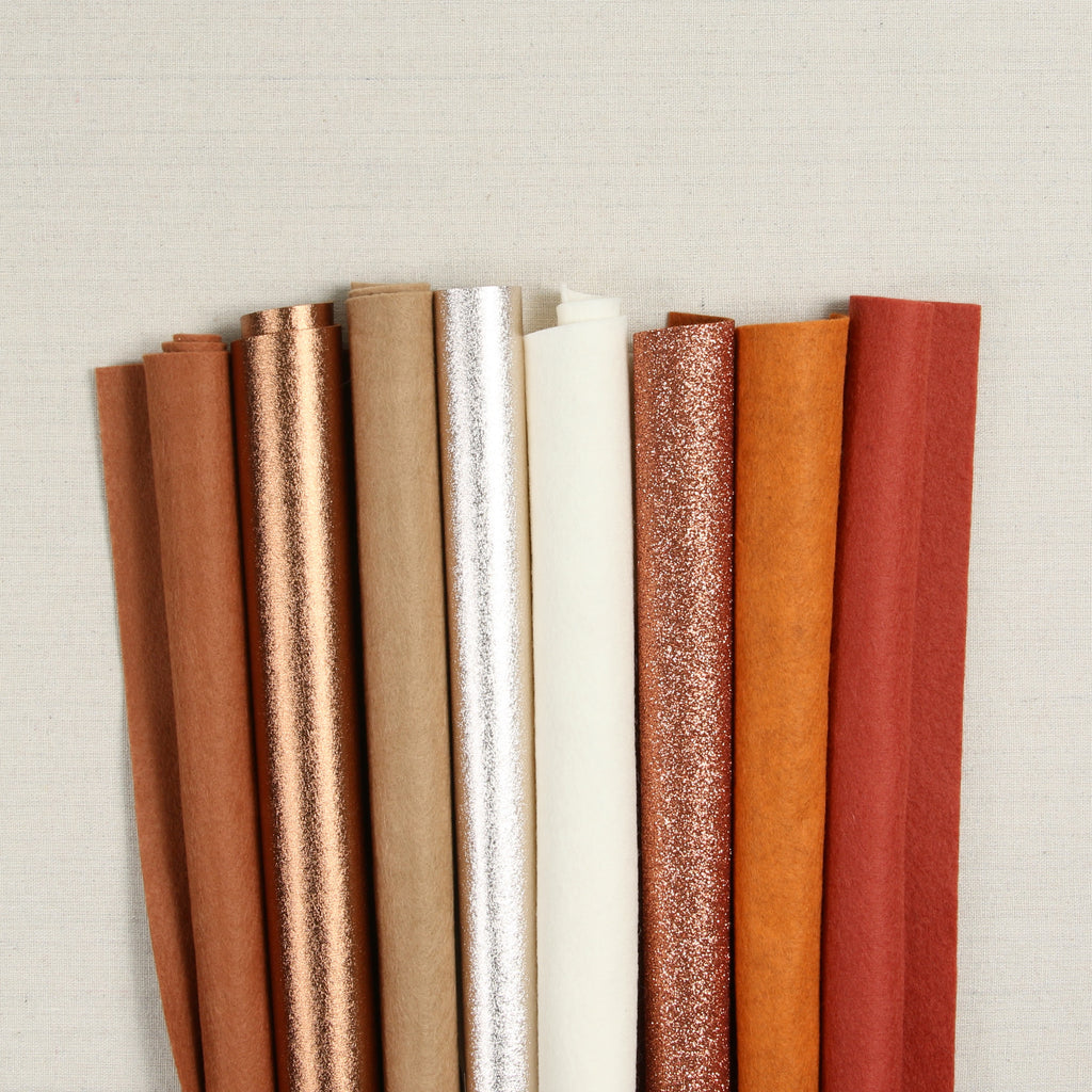 Pumpkin Wool Blend Felt