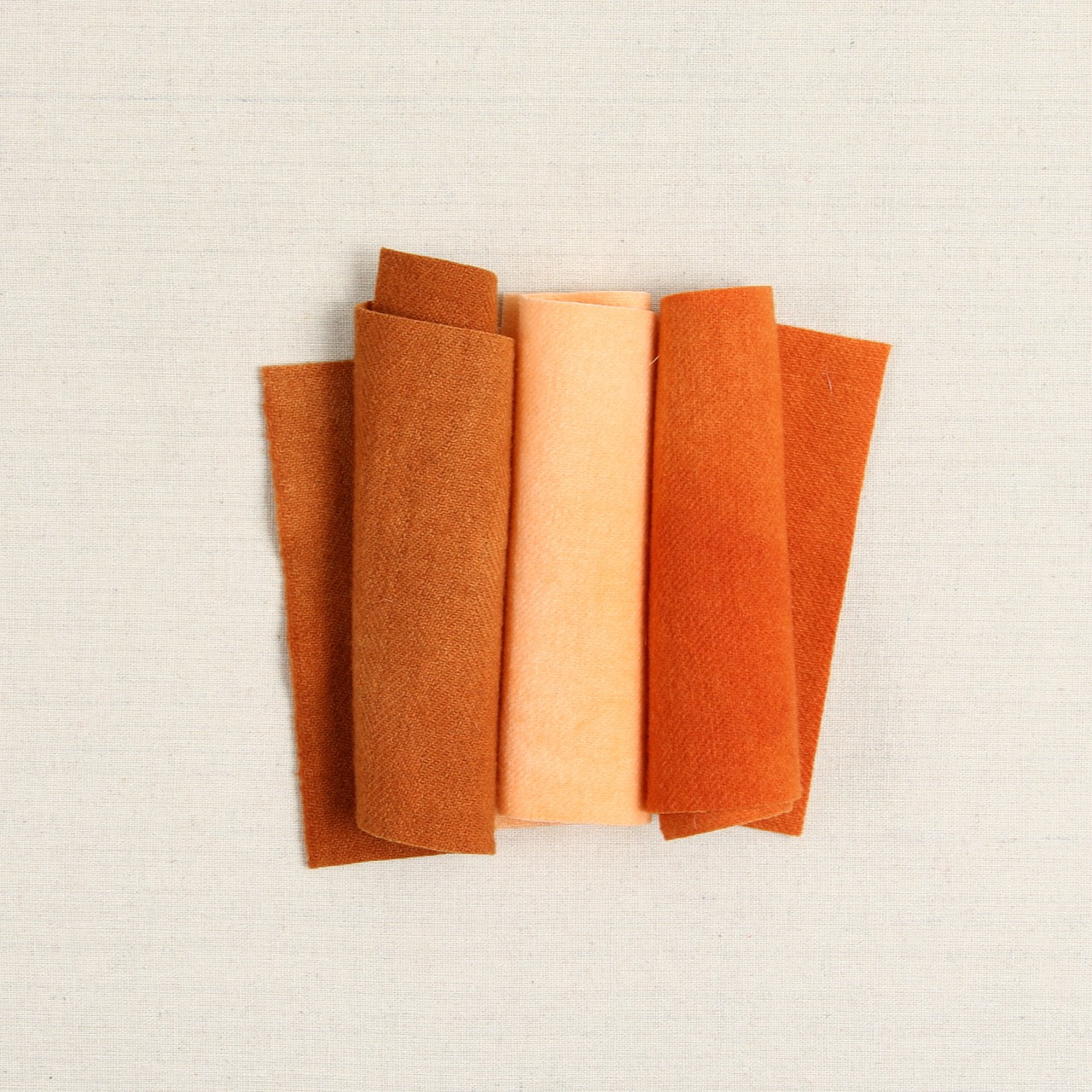Felted Wool Pumpkin Spice, Solids