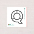 Stitchable Alphabet Q, Deep Etch Die