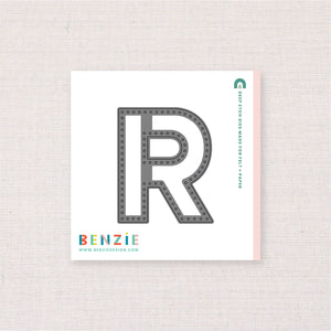 Stitchable Alphabet R, Deep Etch Die