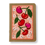 Cherries Embroidery Pocket Notebook