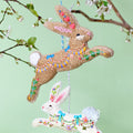 Leaping Hares Felt Ornament by Sewyeah