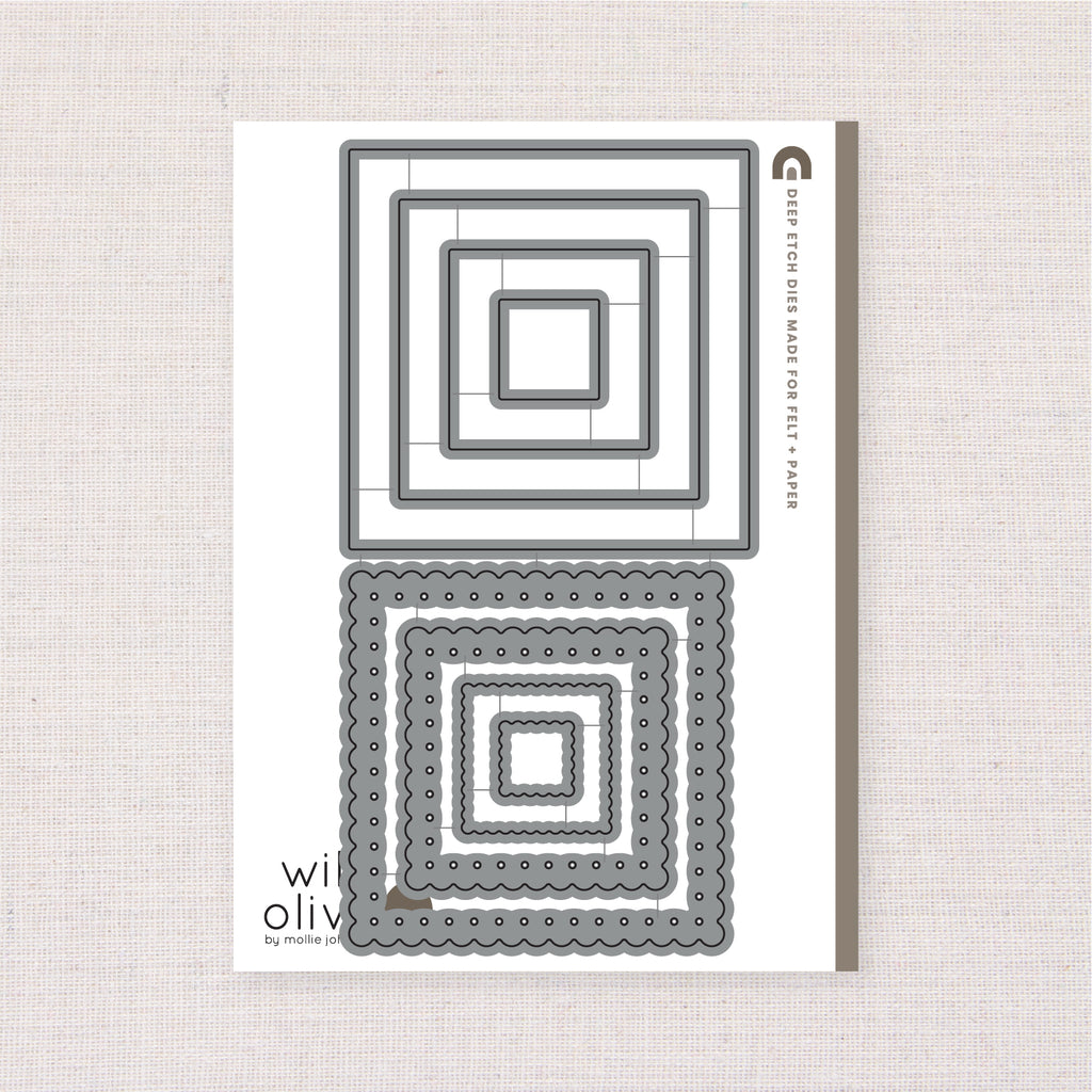 Squares and Scallops, Deep Etch Dies
