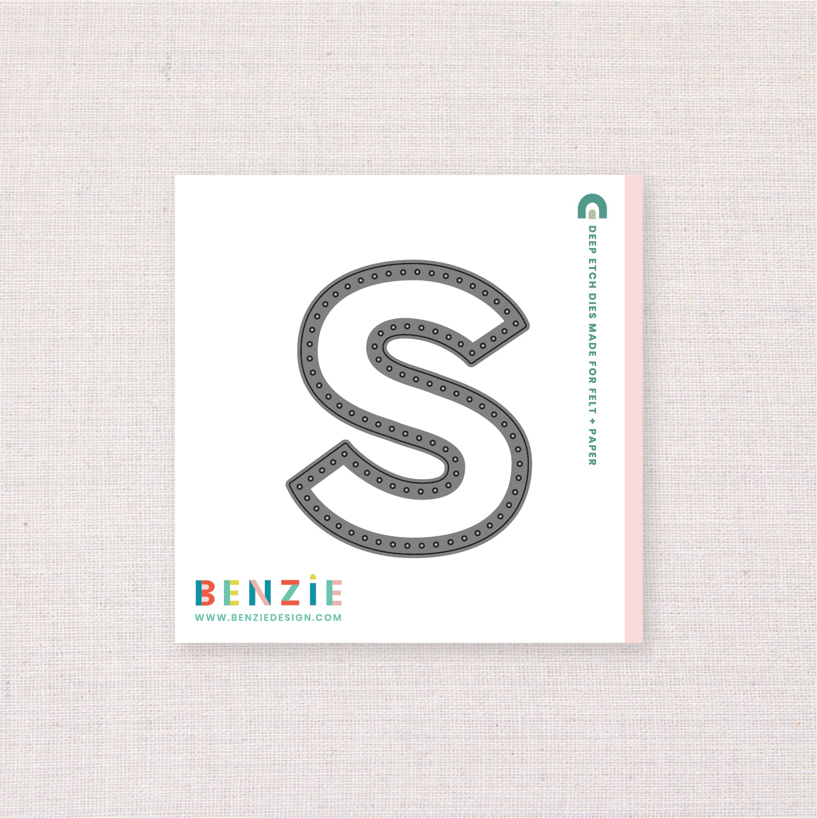 Stitchable Alphabet S, Deep Etch Die