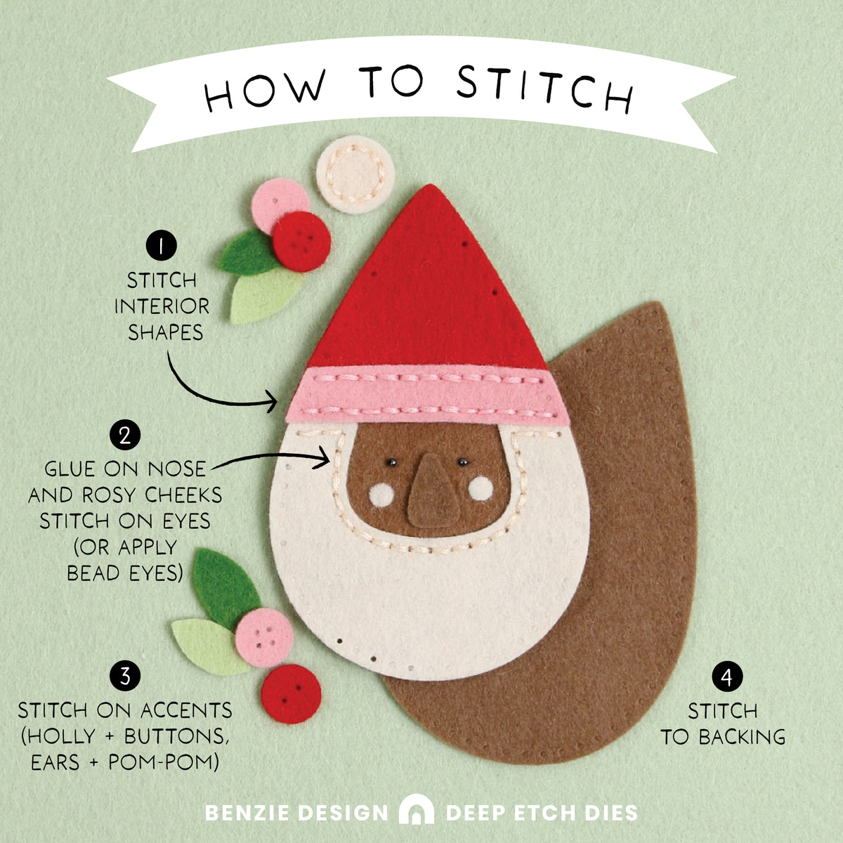 Nuvolina Stitchable Santa, Deep Etch Die