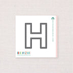 Stitchable Alphabet H, Deep Etch Die