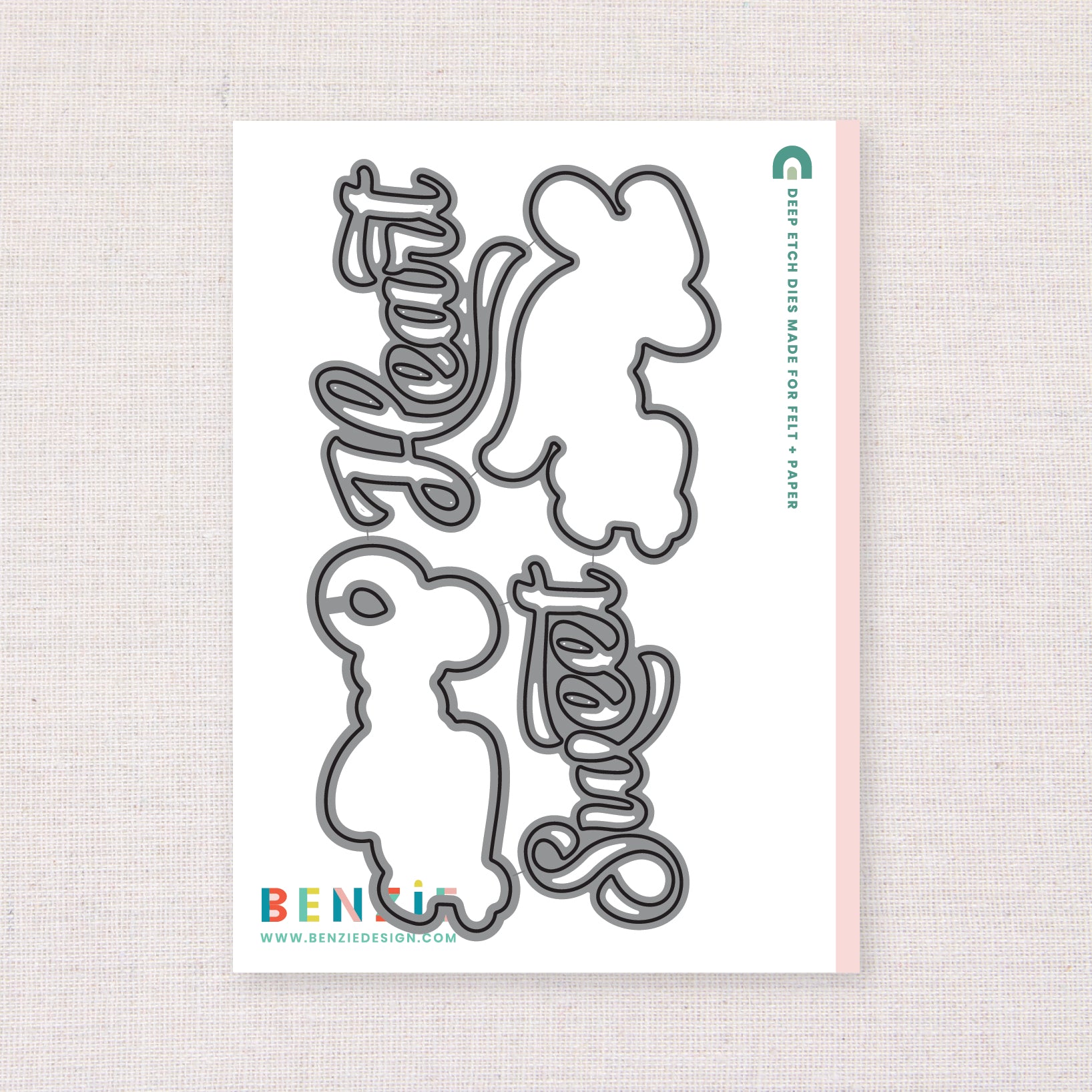 Sweet Heart Script, Deep Etch Die