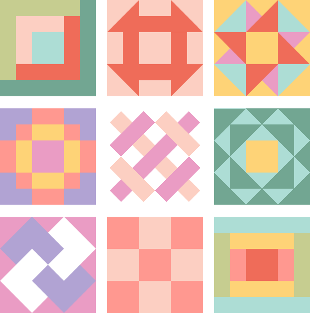 Sylvia's Cozy Quilt Blocks, Deep Etch Die Benzie Design