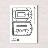 Sparkles & Scallops Gift Tag, Deep Etch Die