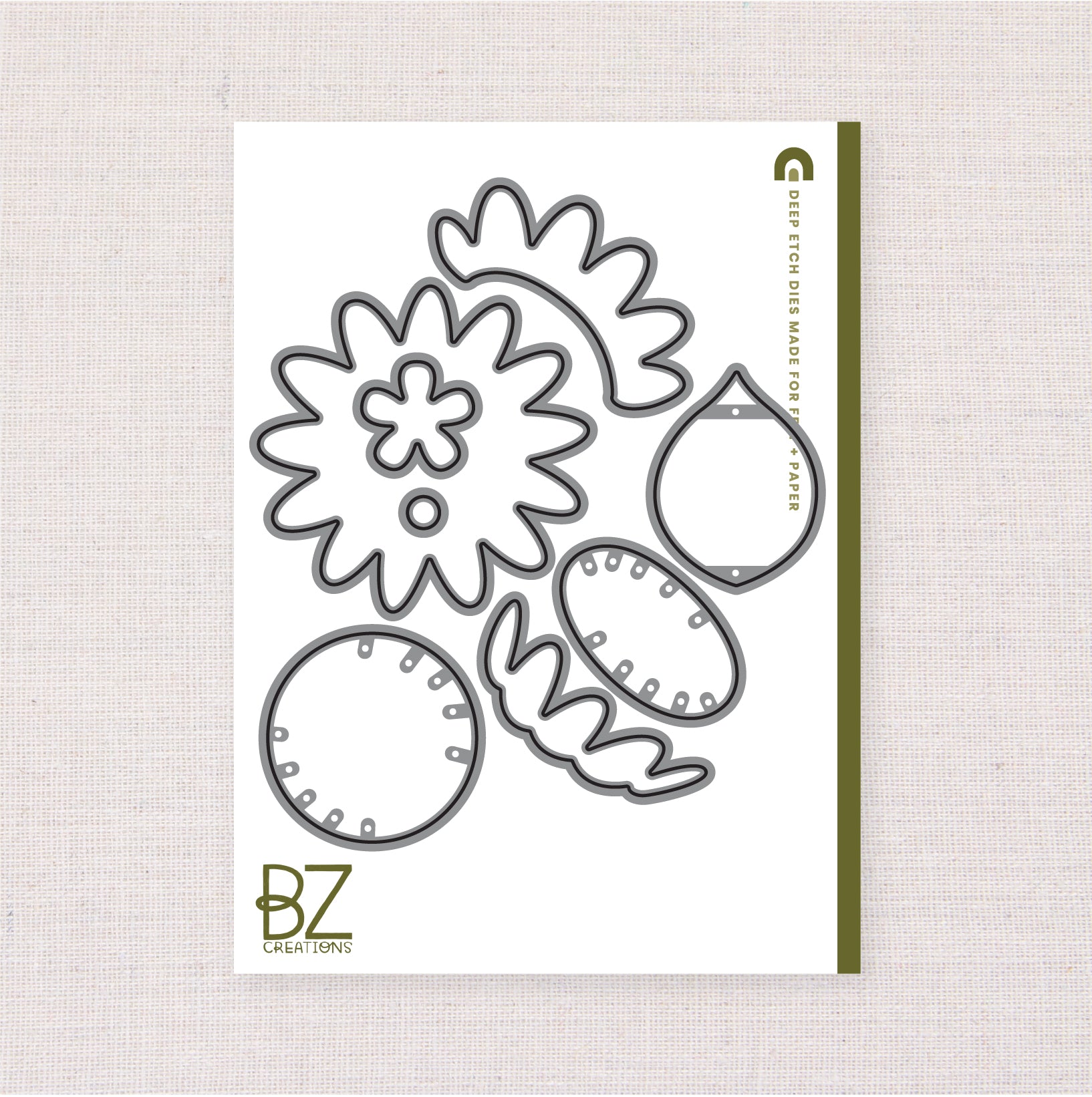 BZ Spray of Sunflowers, Deep Etch Die