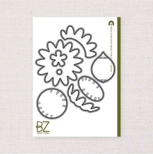 BZ Spray of Sunflowers, Deep Etch Die