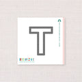 Stitchable Alphabet T, Deep Etch Die