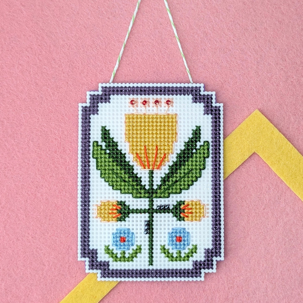 Framed Florals Tulip Cross Stitch Kit