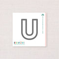 Stitchable Alphabet U, Deep Etch Die