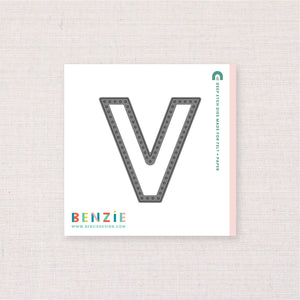 Stitchable Alphabet V, Deep Etch Die