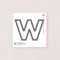 Stitchable Alphabet W, Deep Etch Die