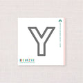 Stitchable Alphabet Y, Deep Etch Die