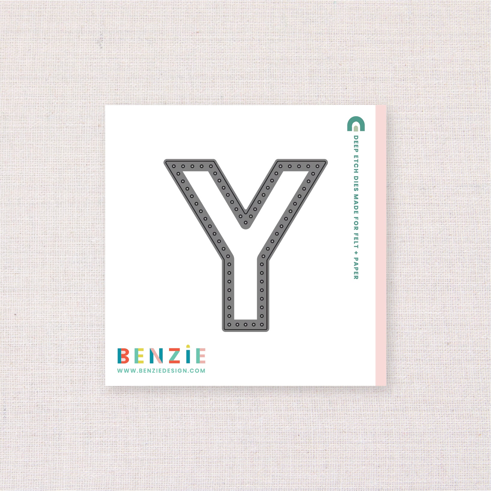 Stitchable Alphabet Y, Deep Etch Die