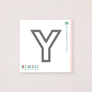 Stitchable Alphabet Y, Deep Etch Die