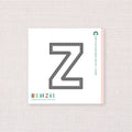 Stitchable Alphabet Z, Deep Etch Die