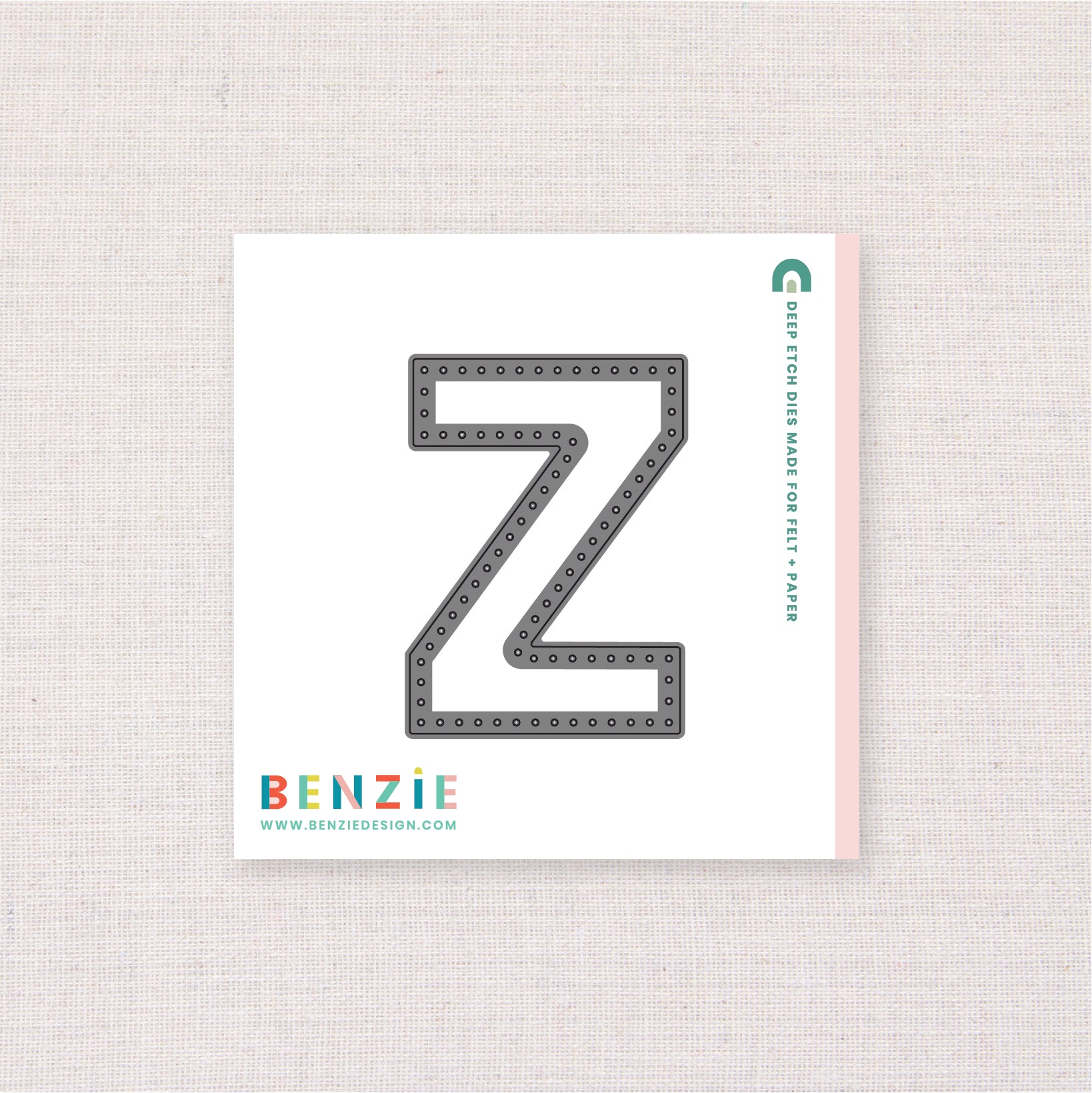 Stitchable Alphabet Z, Deep Etch Die