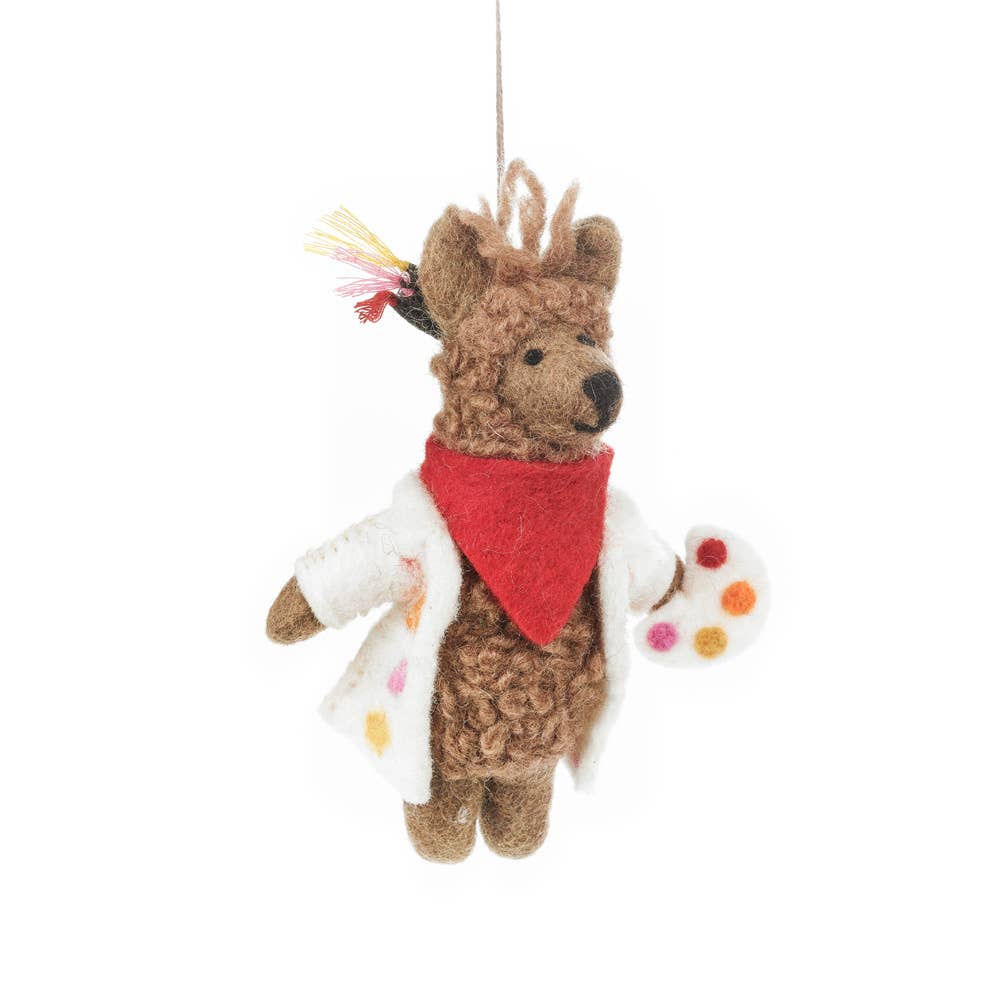 Artist Alpaca Felt Ornament
