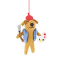 Painting Pooch Felt Ornament
