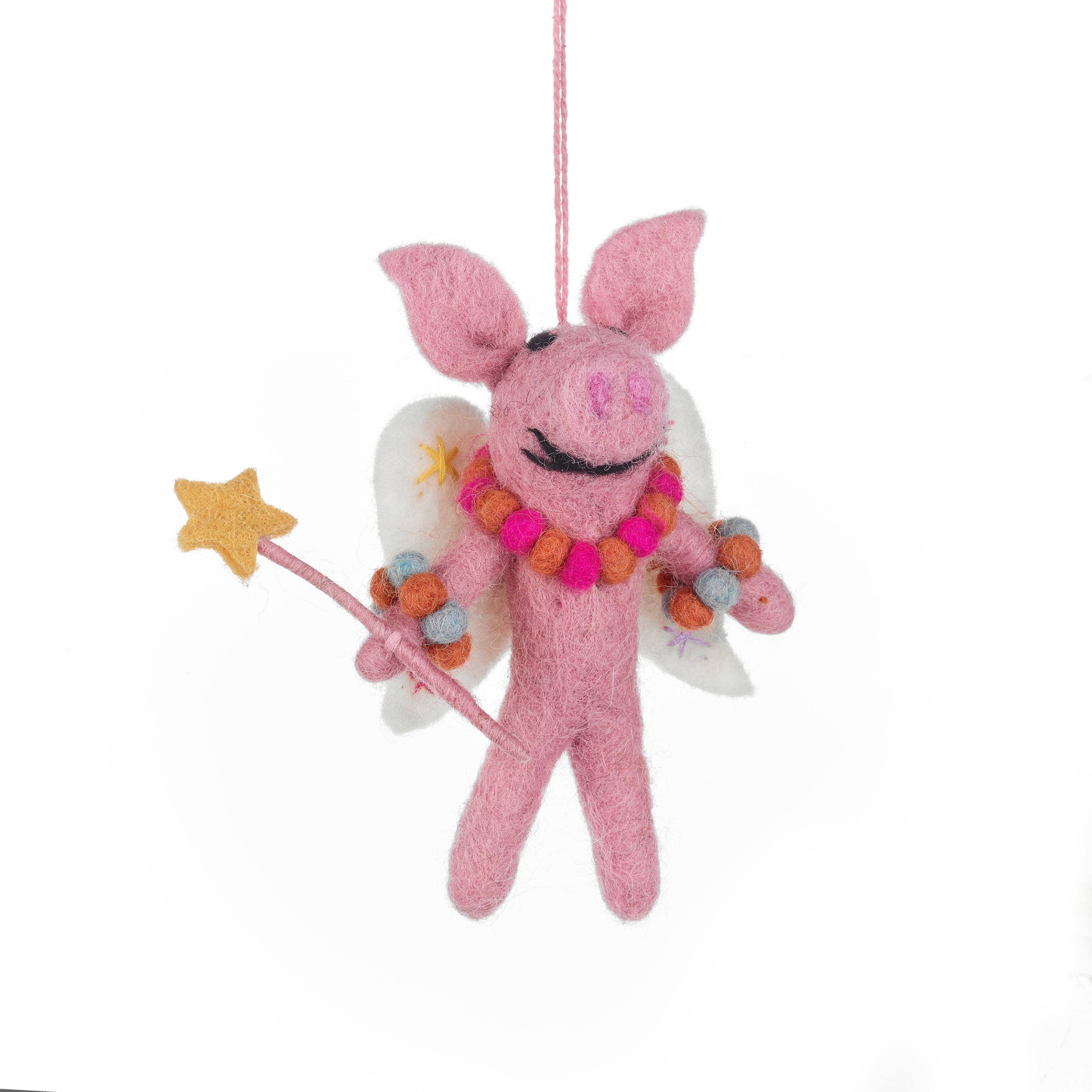 Penelope Porker Fairy Felt Ornament