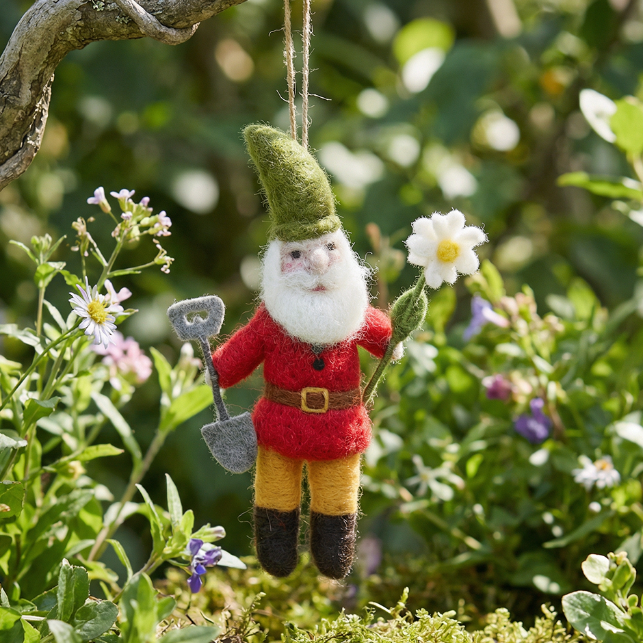 Gilbert the Garden Gnome Felt Ornament