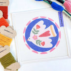 Noon Folk Bird Needlepoint Ornament Kit