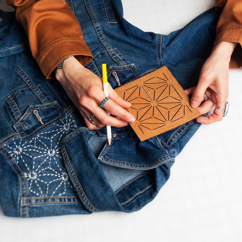 Sashiko Asanoha Stencil