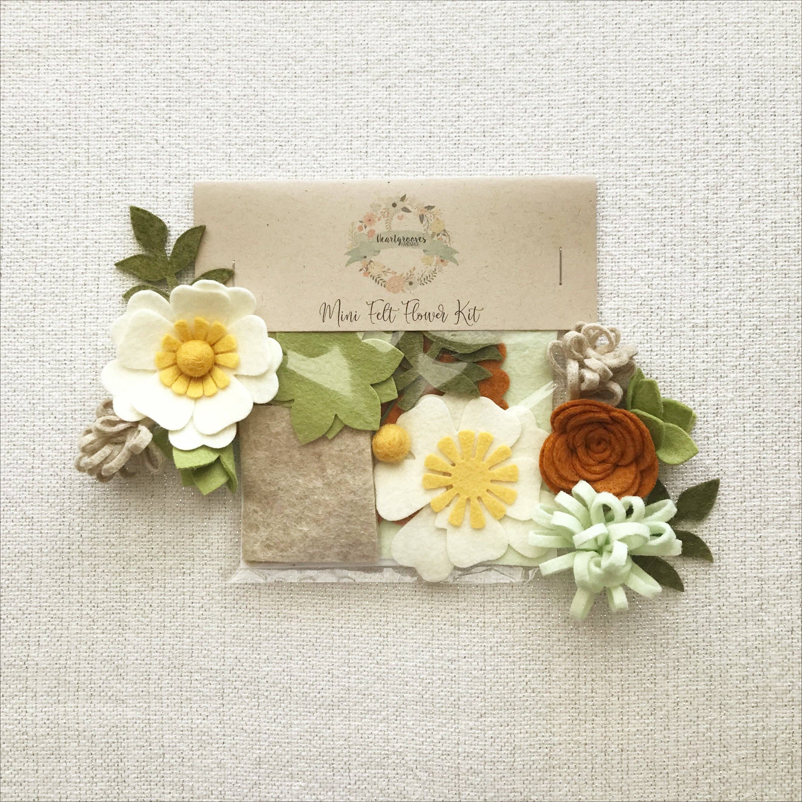 Mini Autumn Succulent Felt Flower Kit
