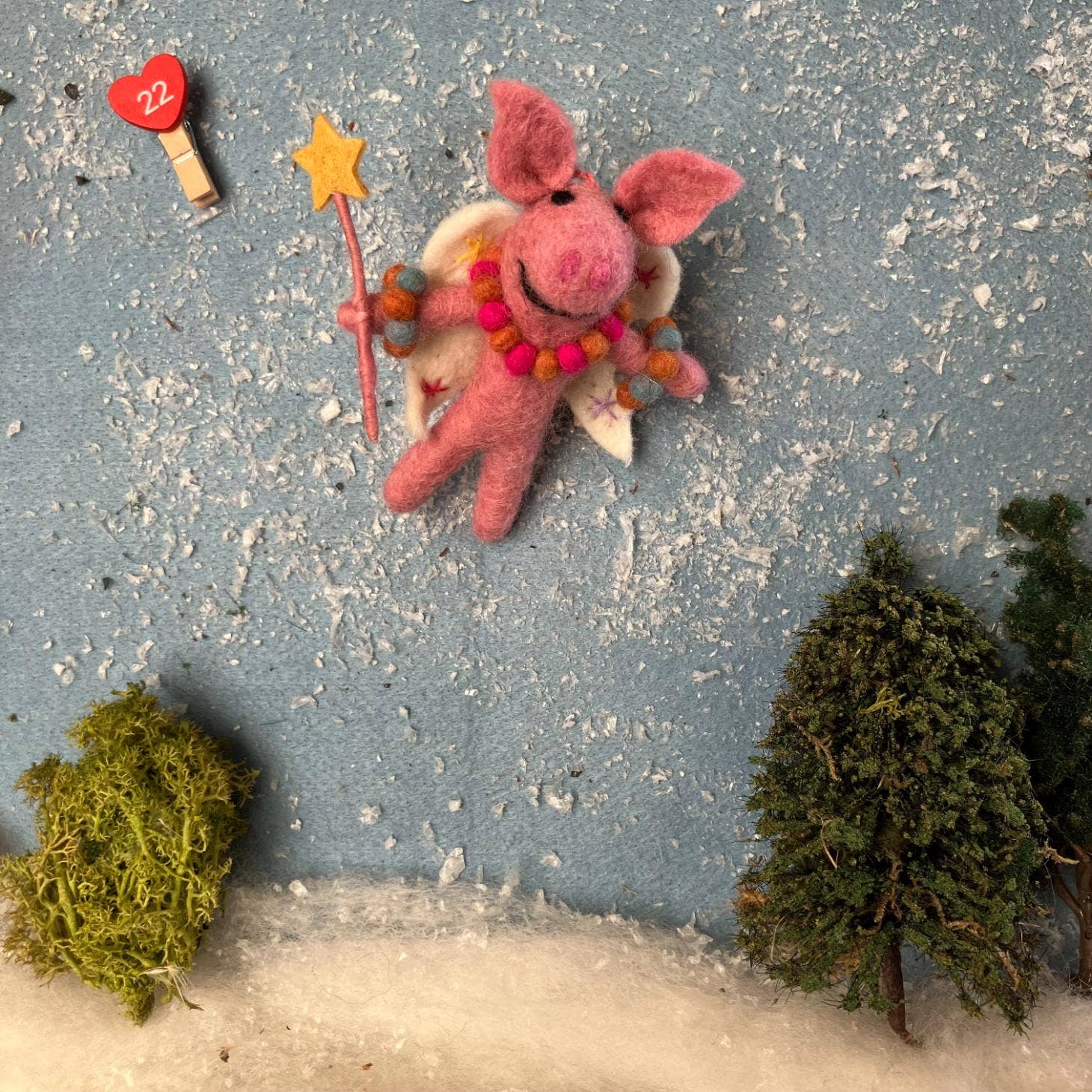 Penelope Porker Fairy Felt Ornament
