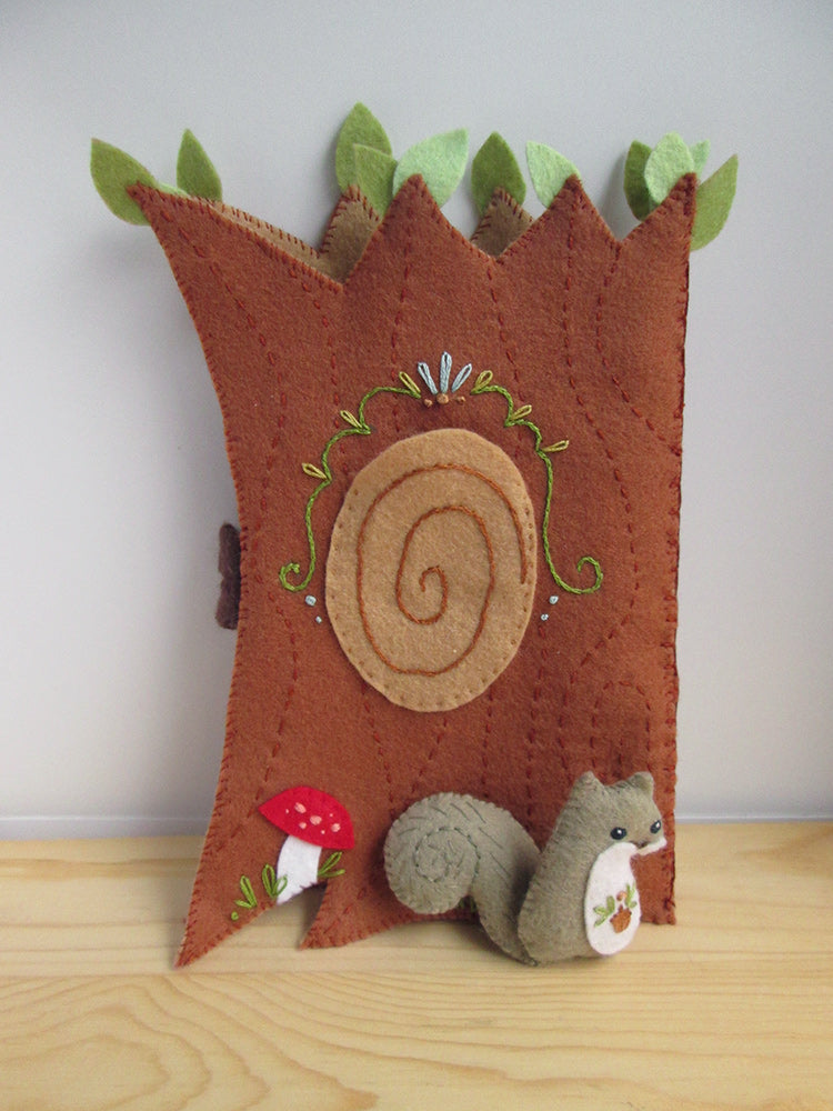 Woodland Treehouse Quiet Book felt pattern