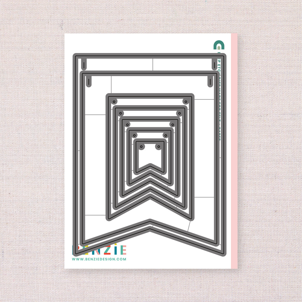 Banner: Bunting, Deep Etch Die