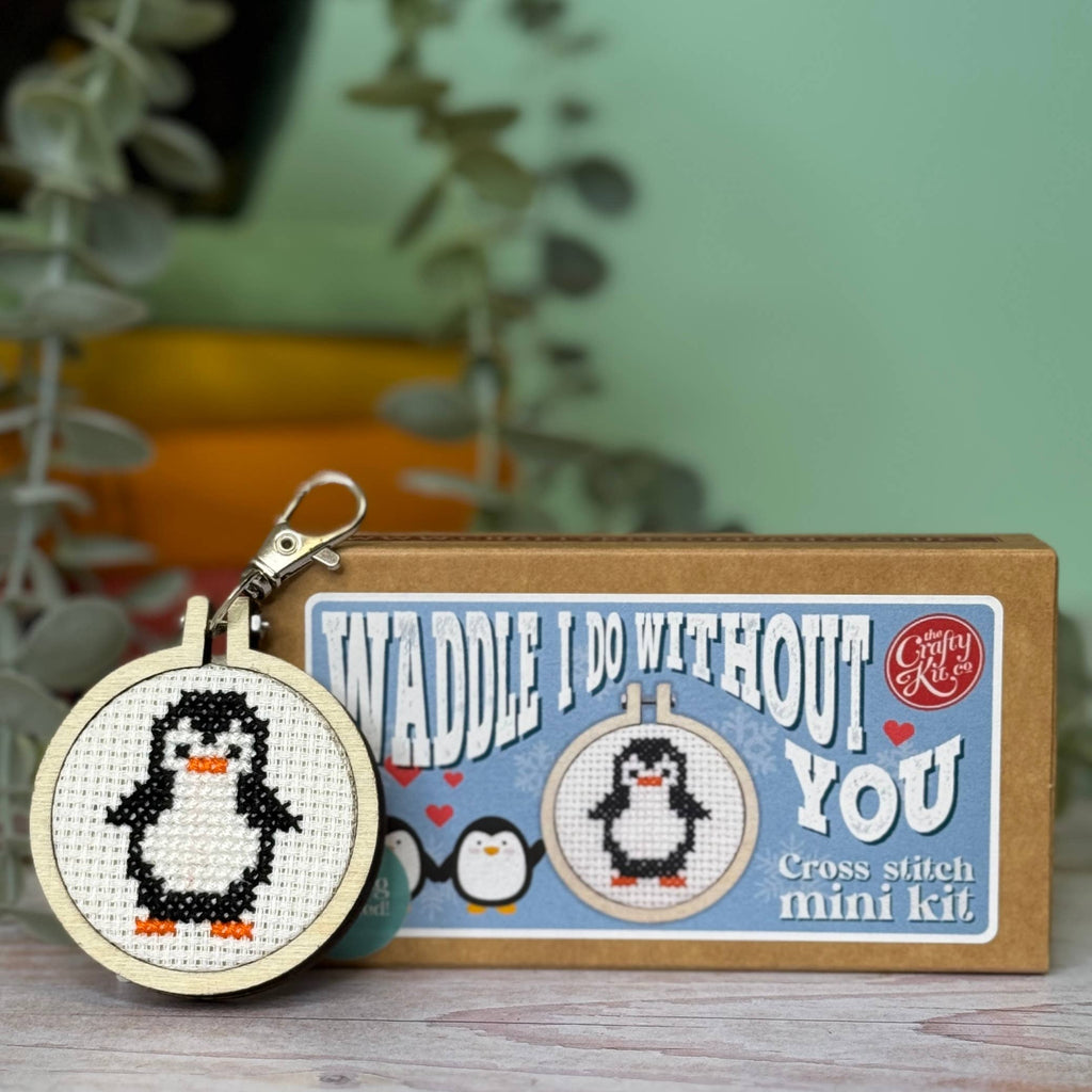 Waddle I do Without You Mini Matchbox Cross Stitch Kit
