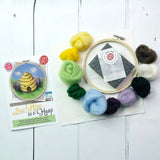 Bee Hive in Hoop, Needle Felting Kit