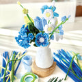 Chenille Stem Flower Making Kit, Botanical Blues