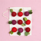 Crimson Berry, Felted Fruit