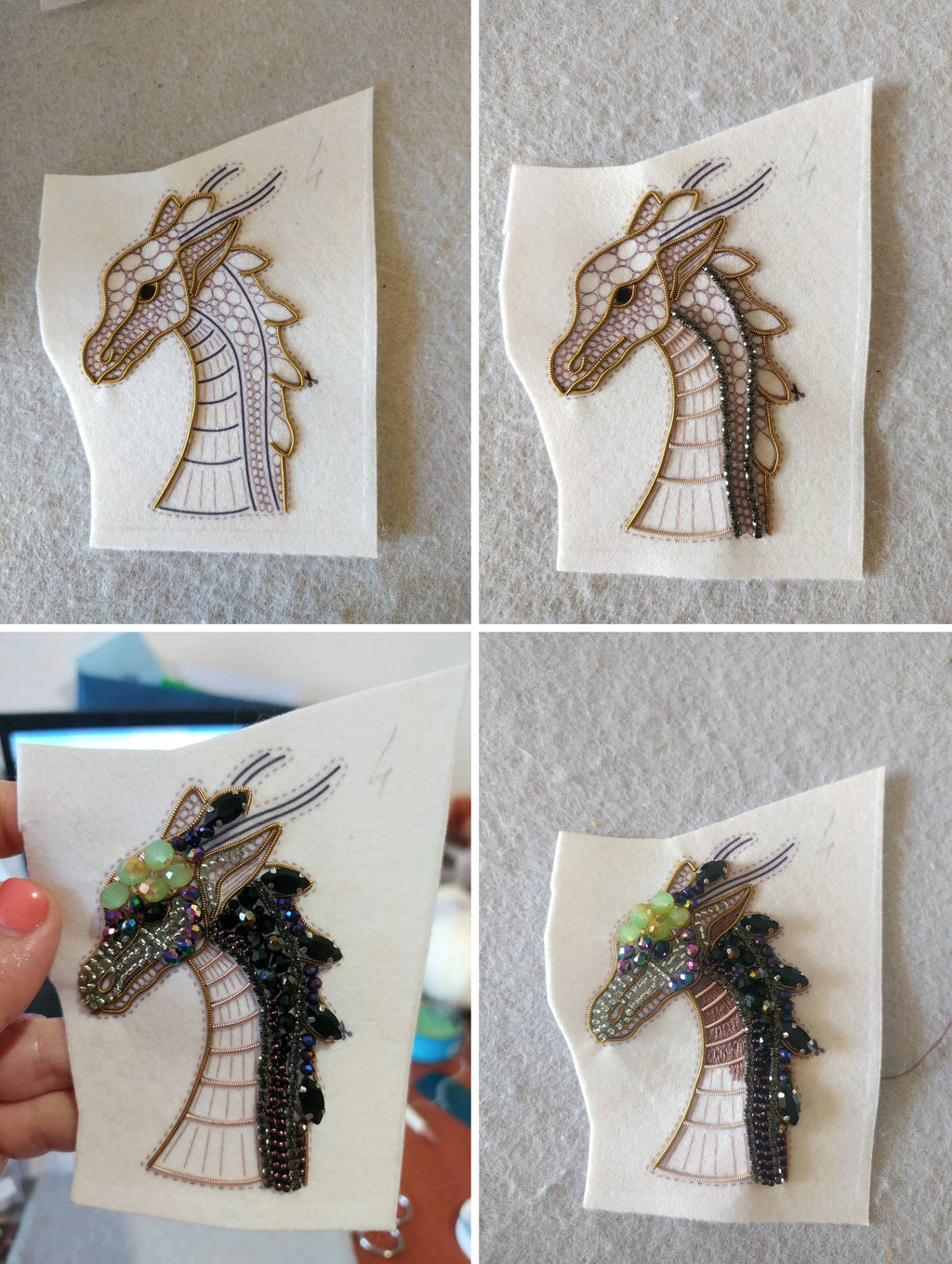 Beaded Dragon Brooch Kit