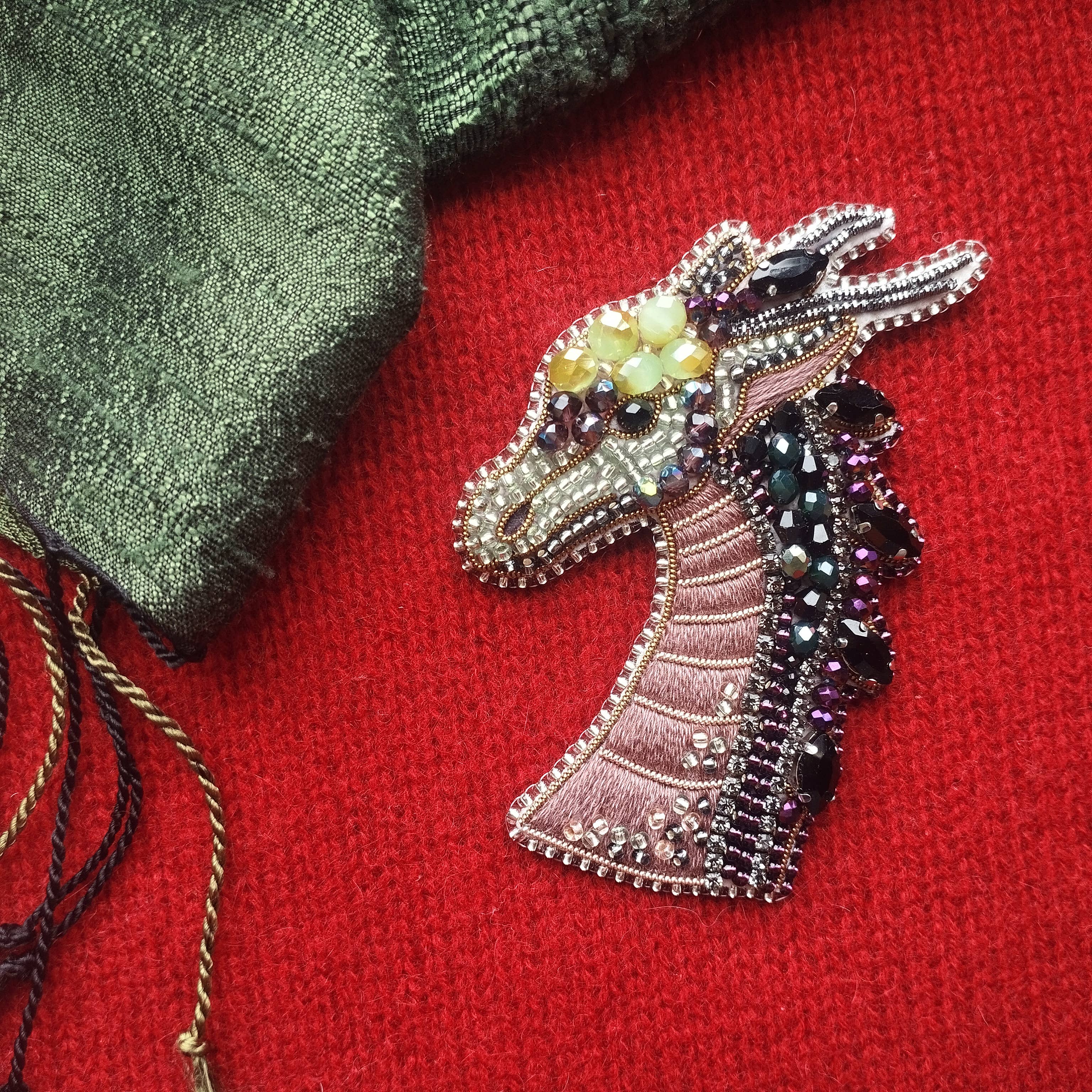 Beaded Dragon Brooch Kit