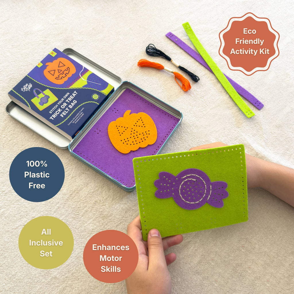 Stitch Your Own Halloween Trick or Treat Felt Bag