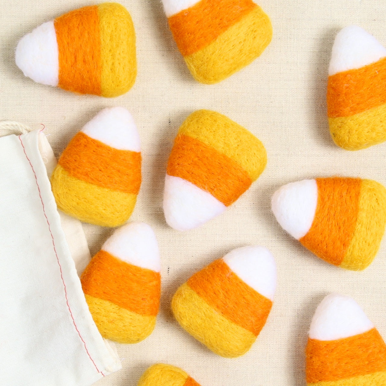 Candy Corn, Jumbo Felted Shape