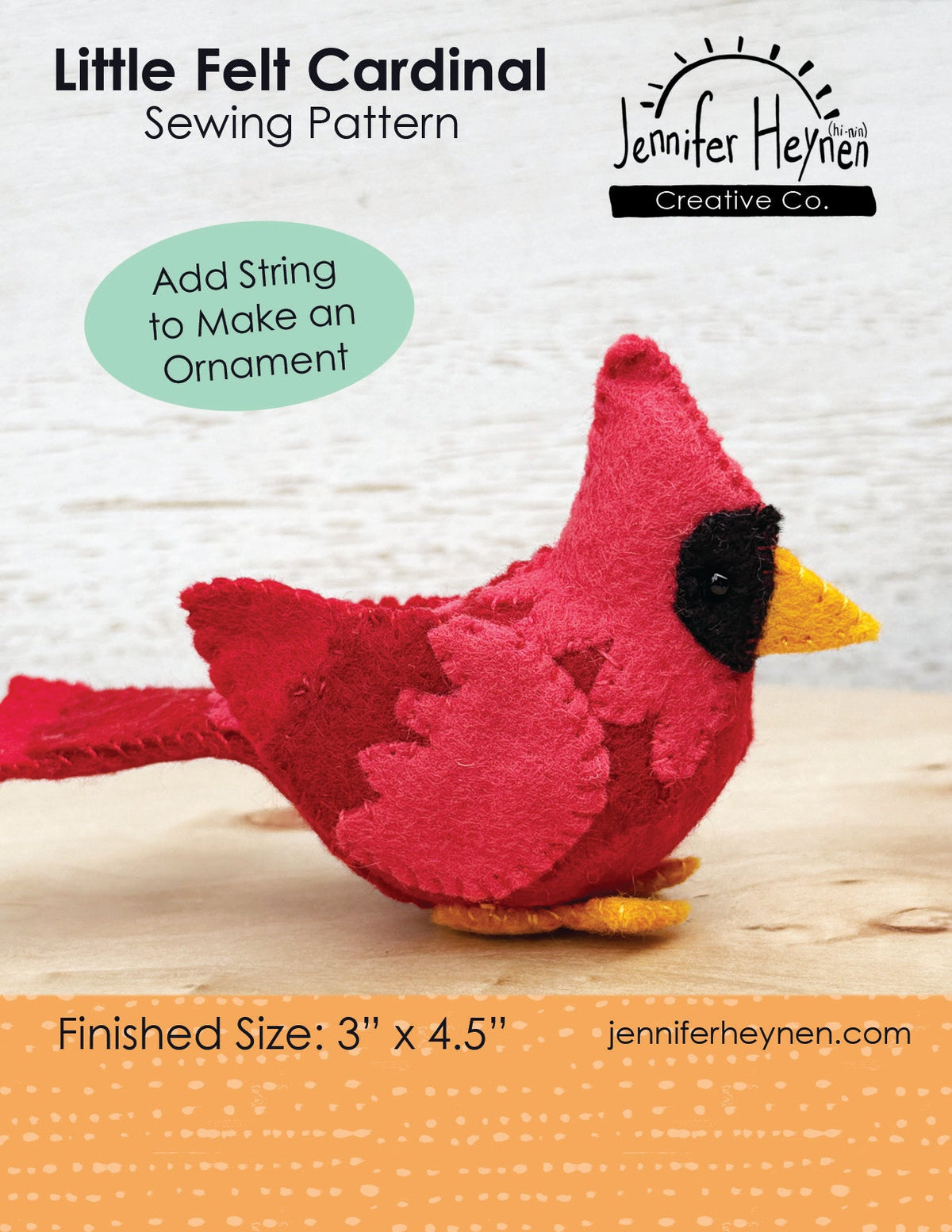 Little Felt Cardinal Pattern
