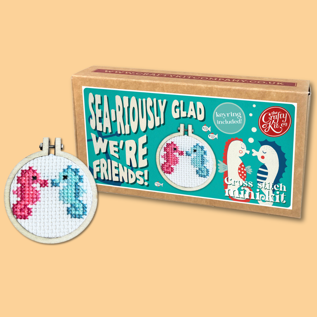 Seariously Glad We're Friends Mini Matchbox Cross Stitch Kit