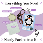 Waddle I do Without You Mini Matchbox Cross Stitch Kit